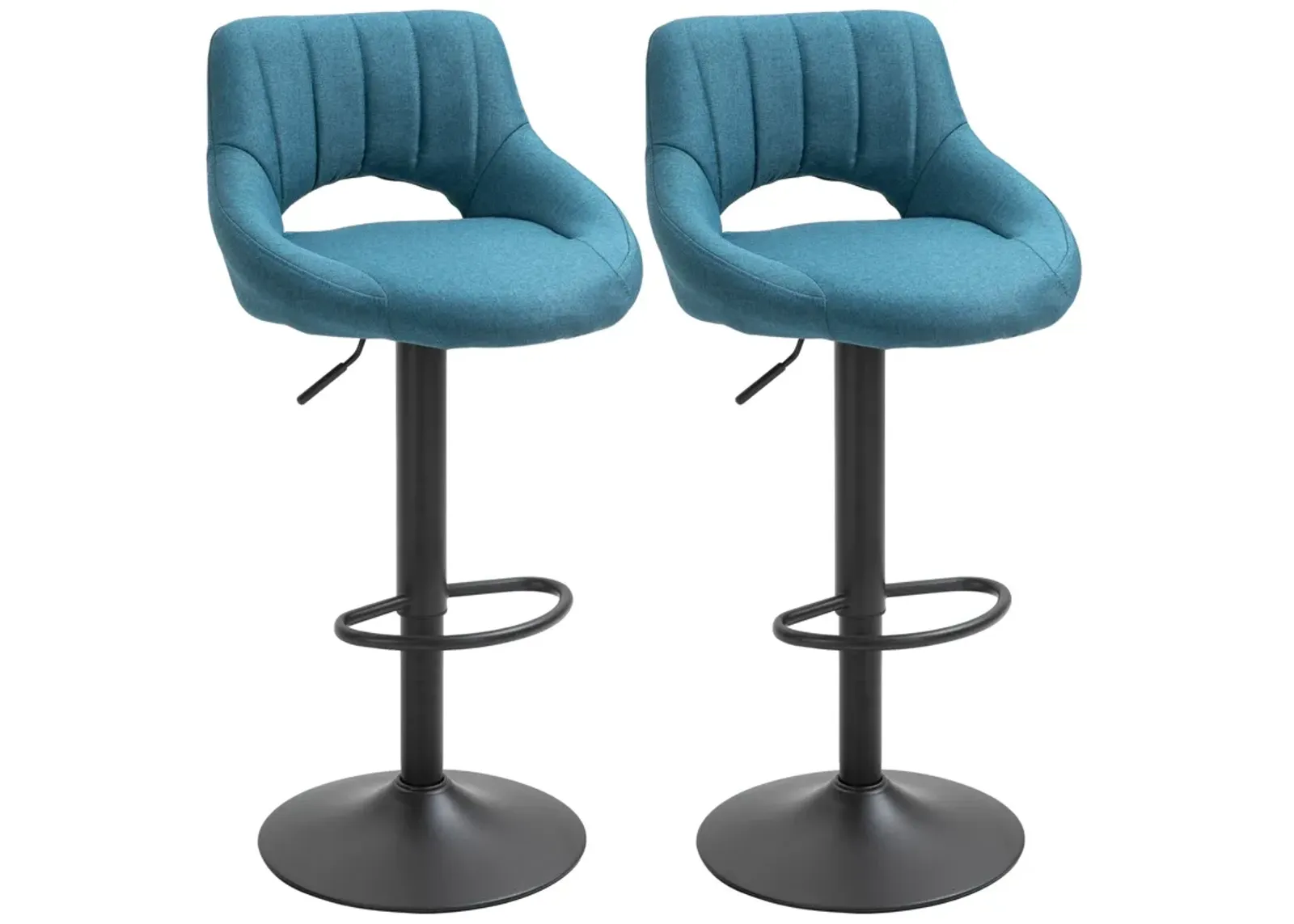 Blue Bar Seating: Swivel Stool Set with Adjustable Height