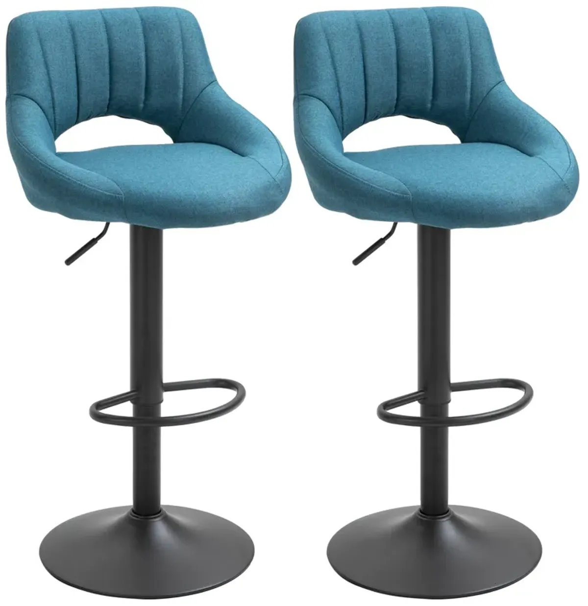 Blue Bar Seating: Swivel Stool Set with Adjustable Height