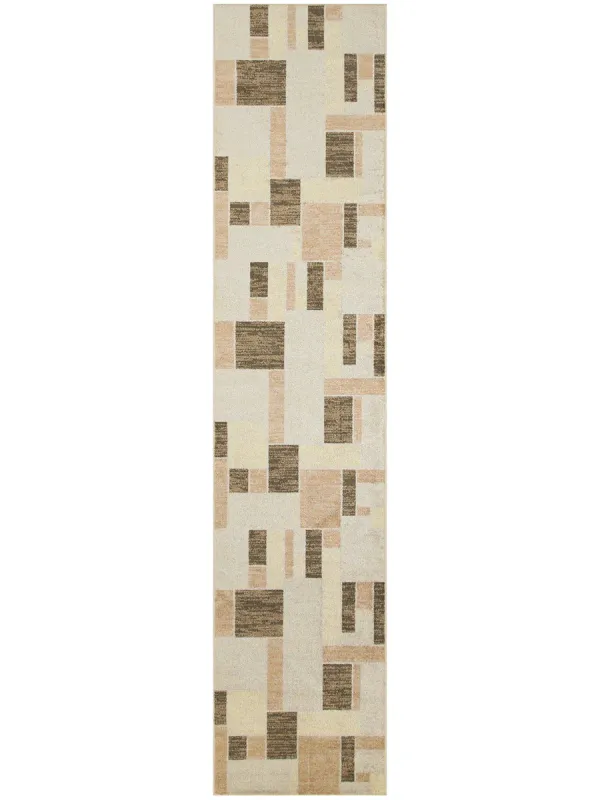 Astra Machine Washable ASW09 Beige/Multicolor 2'2" x 10' Rug
