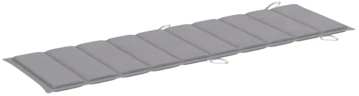 vidaXL Sun Lounger Cushion Gray 73.2"x22.8"x1.6"