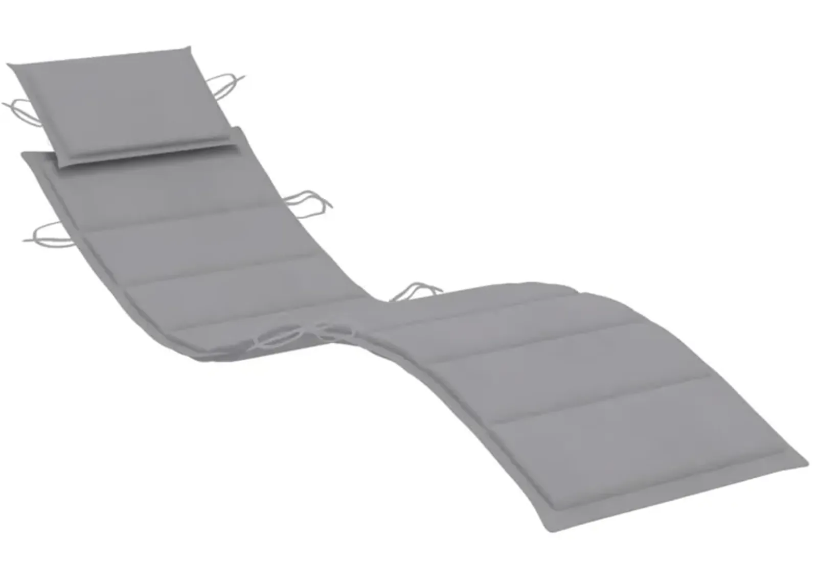 vidaXL Sun Lounger Cushion Gray 73.2"x22.8"x1.6"