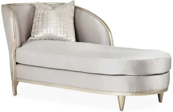 Michael Amini Malibu Crest Chaise - Truffle/Chardonnay