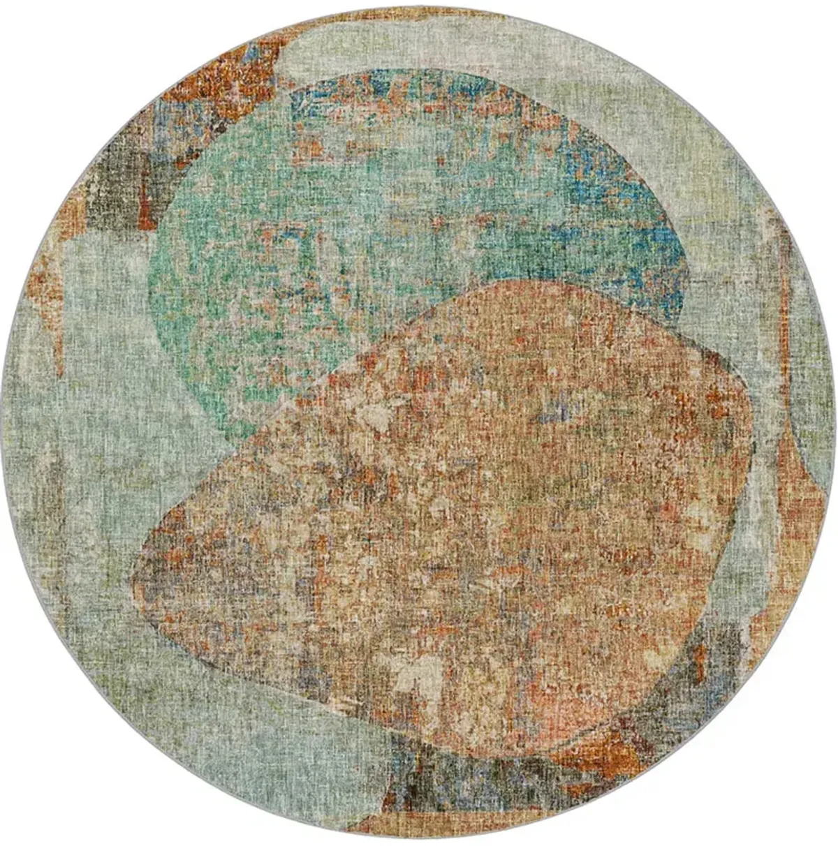 Boca BO11 Teal 8' Round Rug