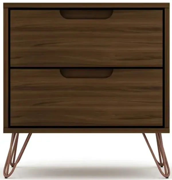 Rockefeller Brown 2-Drawer Nightstands (Set of 2)