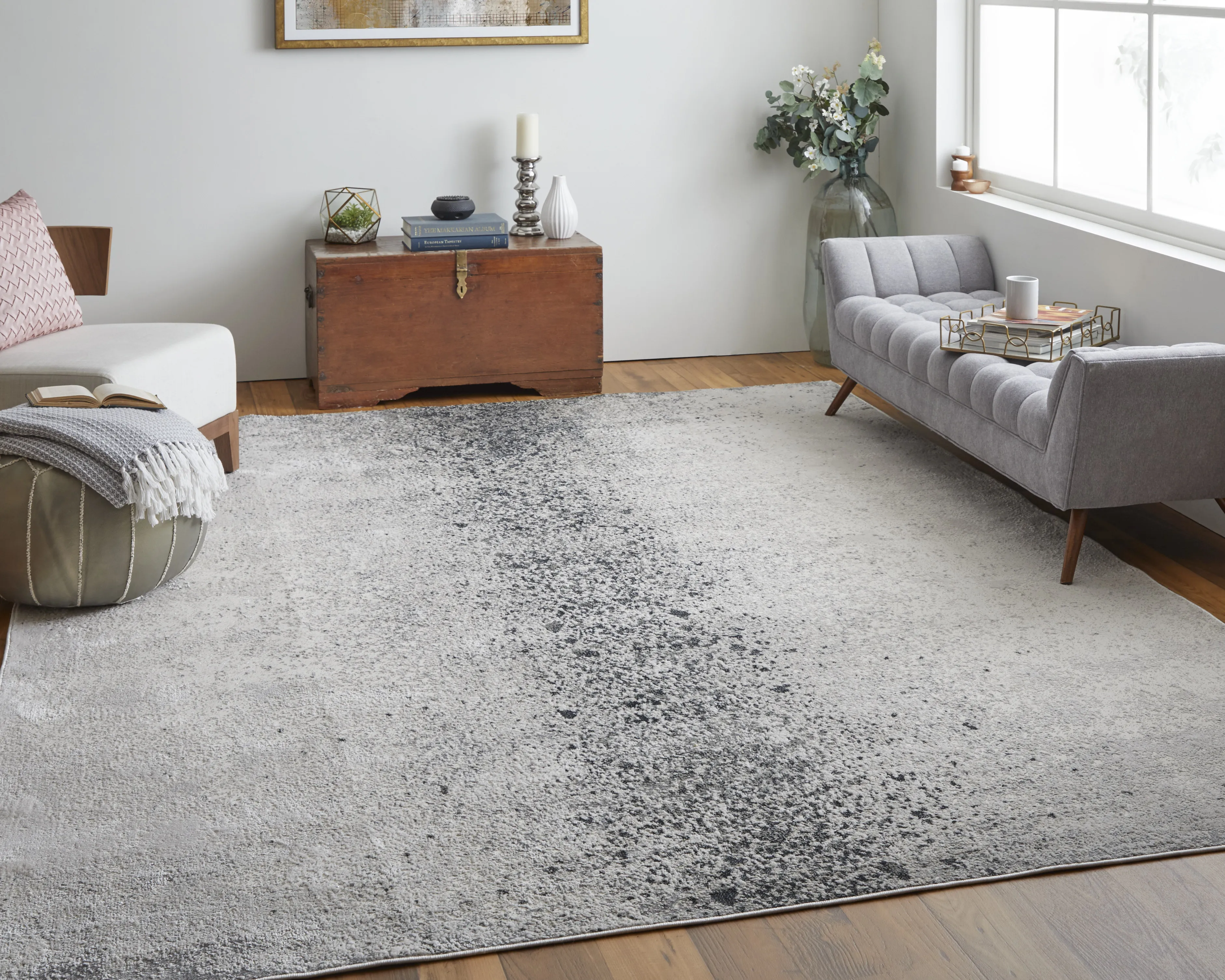 Astra 39L2F Ivory/Gray/Black 3'11" x 6' Rug