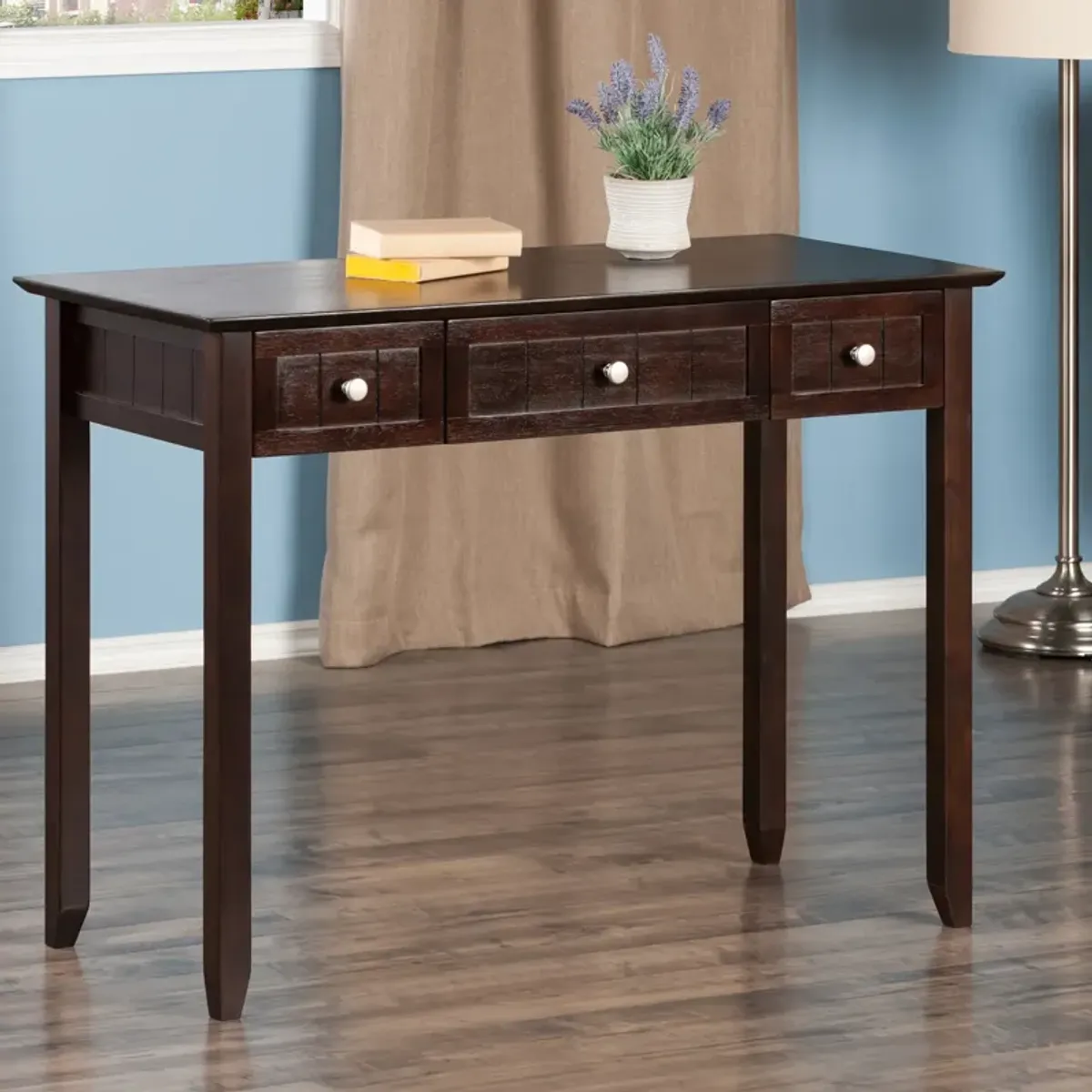 Burke Home Office Writing Desk, Coffee