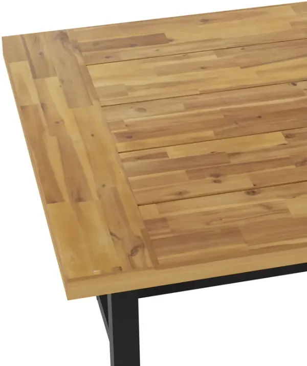 NAT/BK Acacia Wood Patio Table