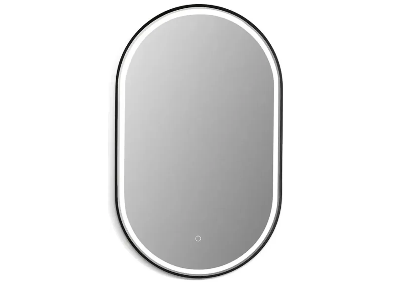 Altair Framed in Matt Black Modern Bathroom/Vanity LED Lighted Wall Mirror