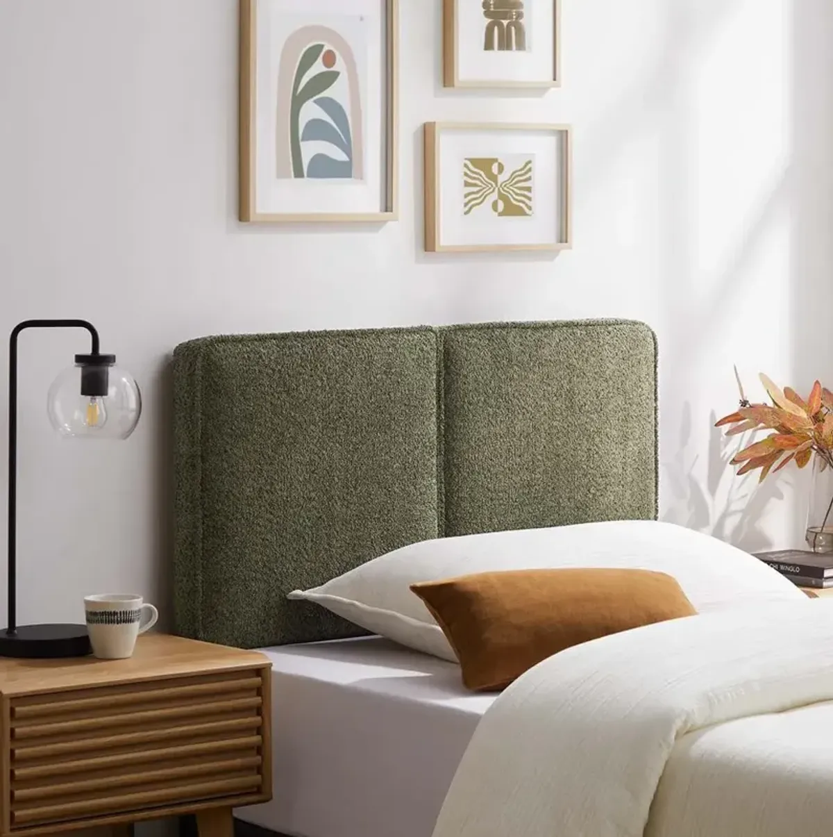 Modway Lindee Boucle Fabric Twin Headboard