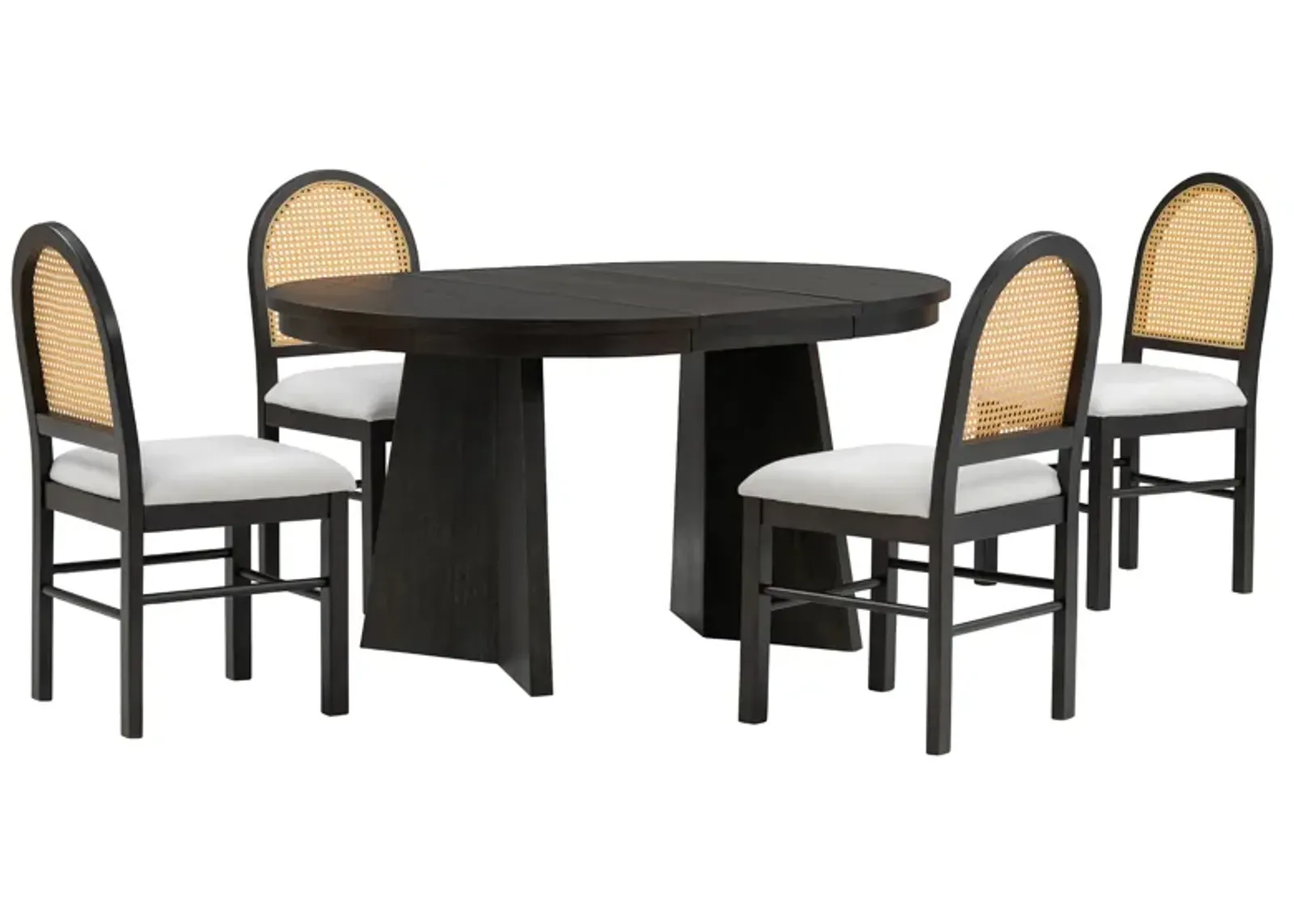 Merax 5-Piece Retro Functional Dining Set