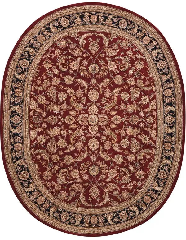 Nourison 2000 2002 Burgundy 7'6" x 9'6" Oval Rug