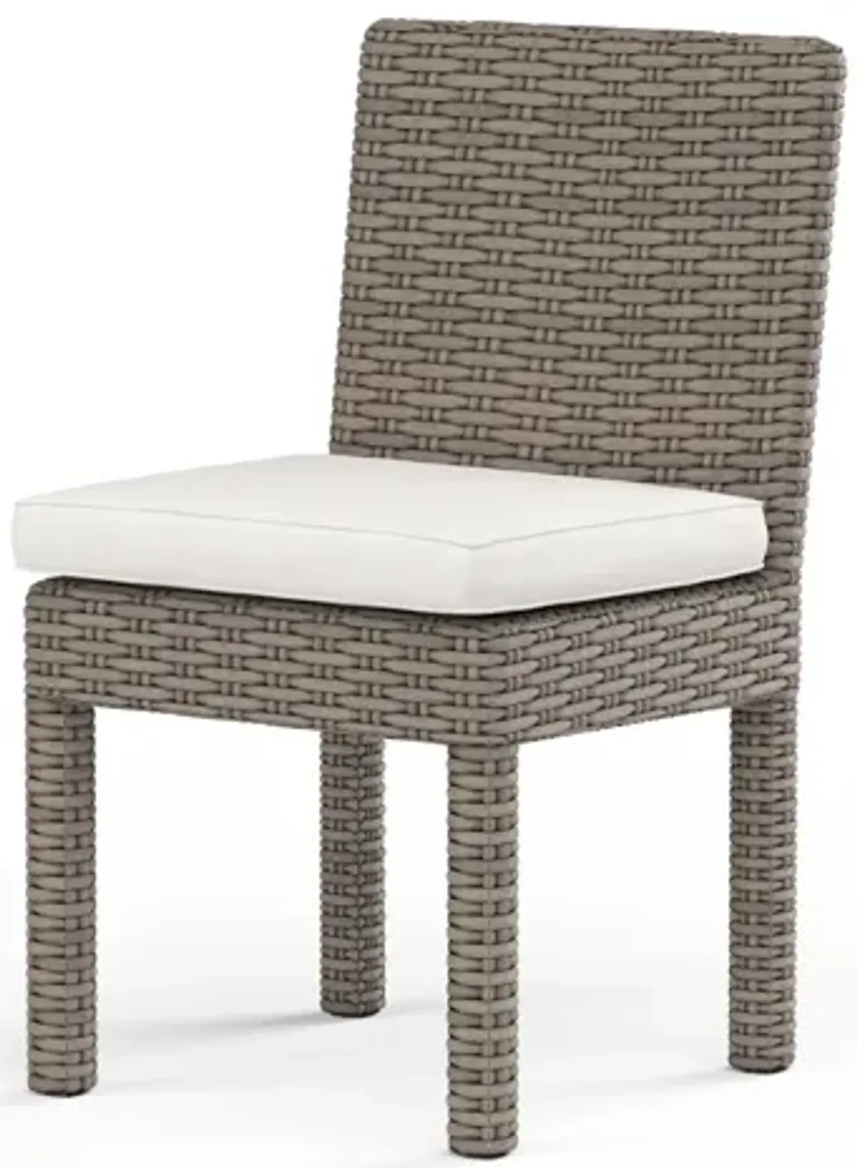 Coronado Armless Dining Chair in Canvas Flax w/ Self Welt