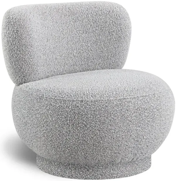 Meridian Furniture Calais Grey Boucle Fabric Accent Chair