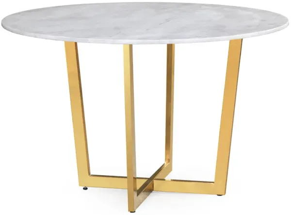 Maxim White Marble Dining Table