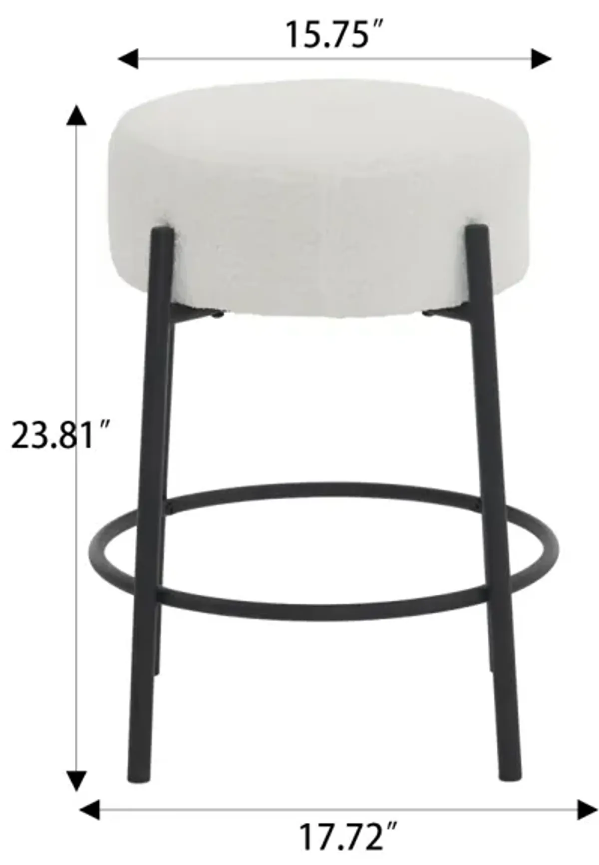 24" Tall Round Bar Stools - Set of 2