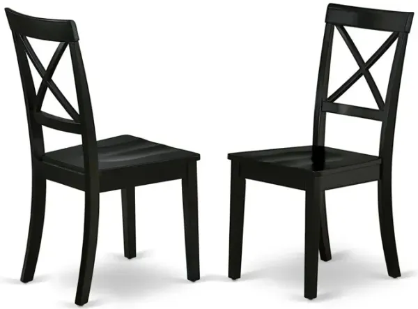 Dining Chair Black, BOC-BLK-W (set of 2)