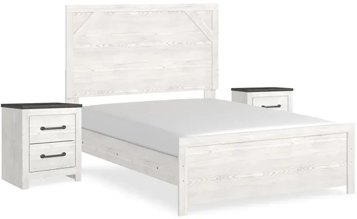 Gerridan Full Panel Bed & 2 Nightstand