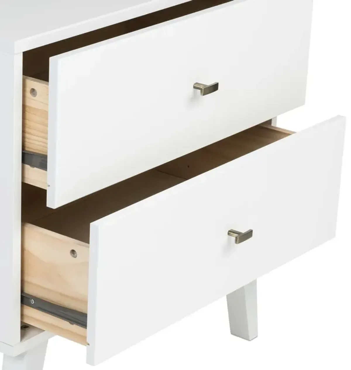 Prepac Milo Mid Century Modern  4-drawer Chest, White