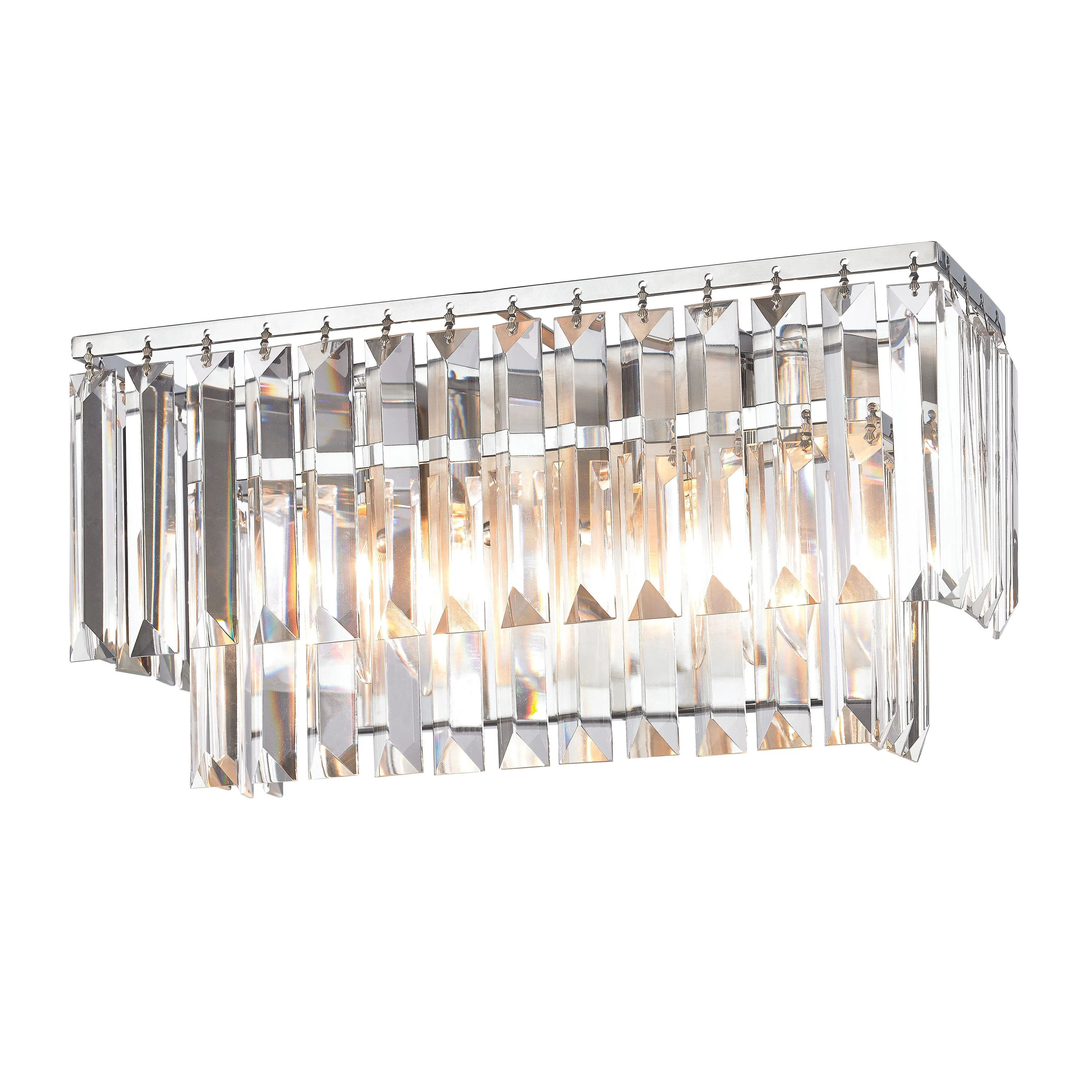 Palacial 15'' Wide 2-Light Silver Vanity Light