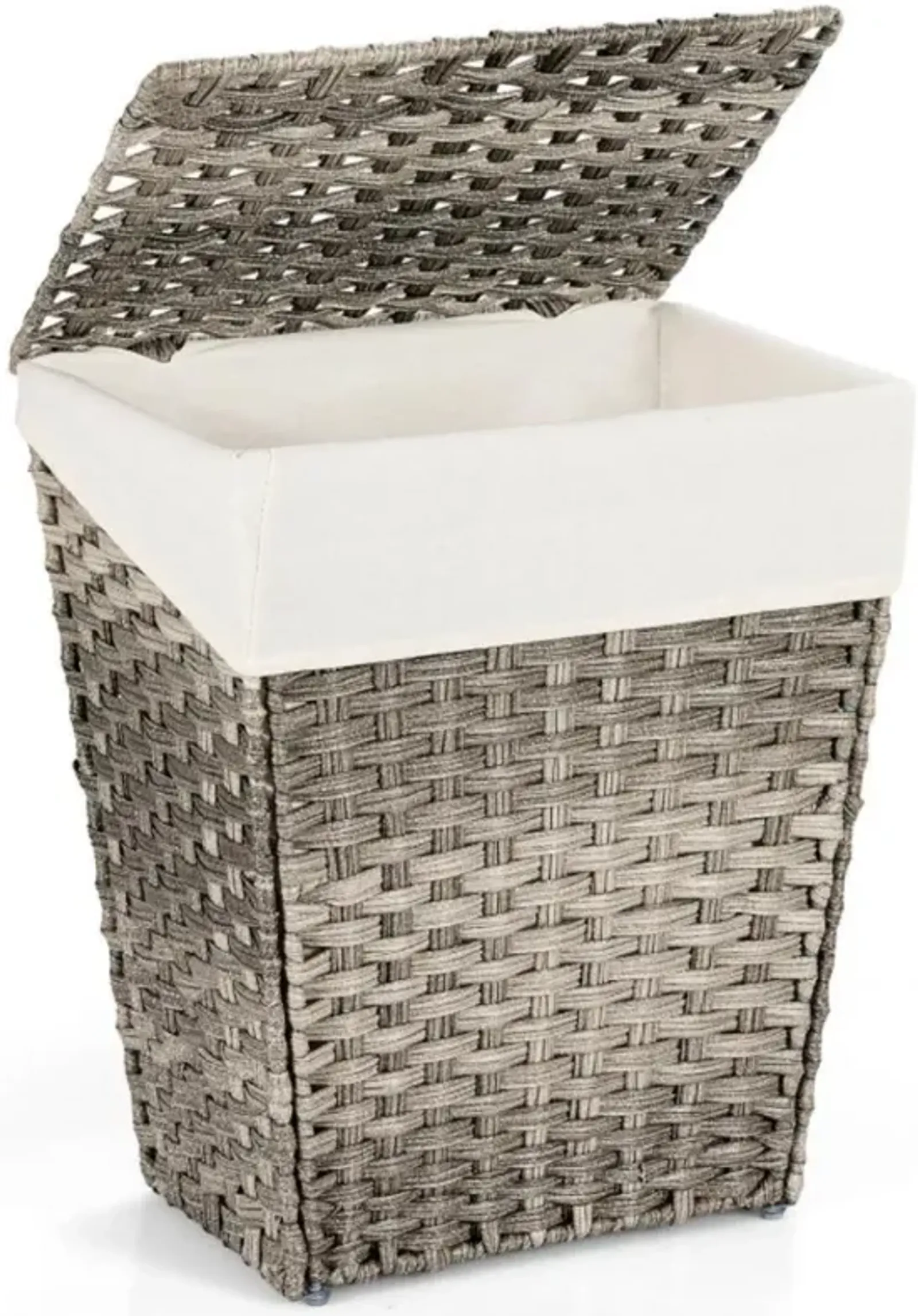 Hivvago Foldable Handwoven Laundry Hamper with Removable Liner