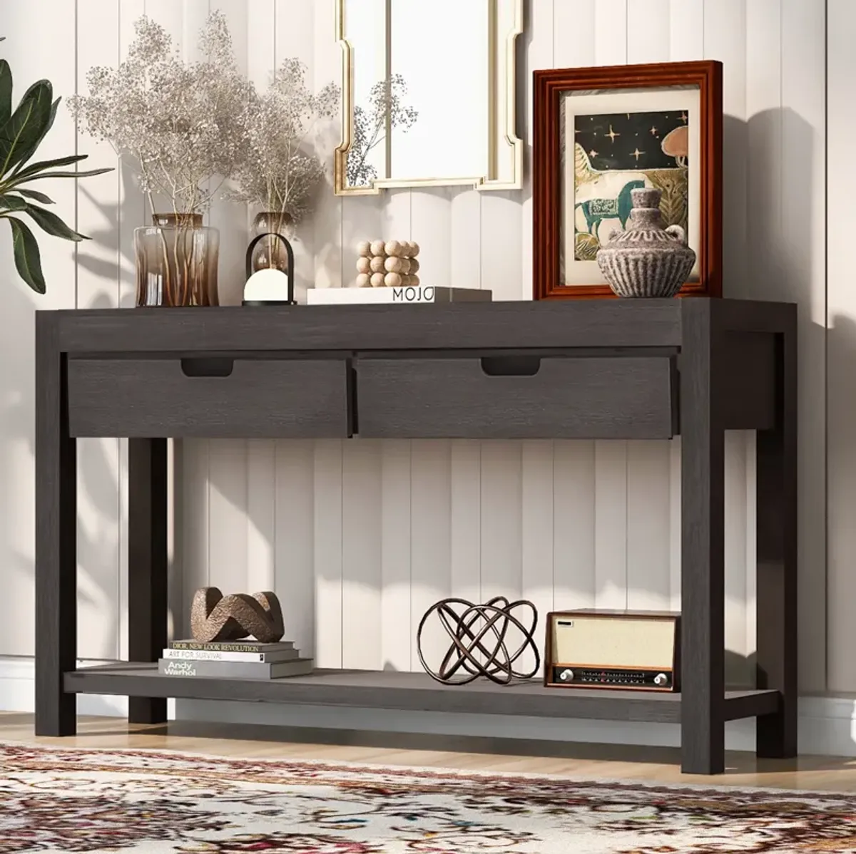 Merax Wooden Console Table  with 2 Drawers