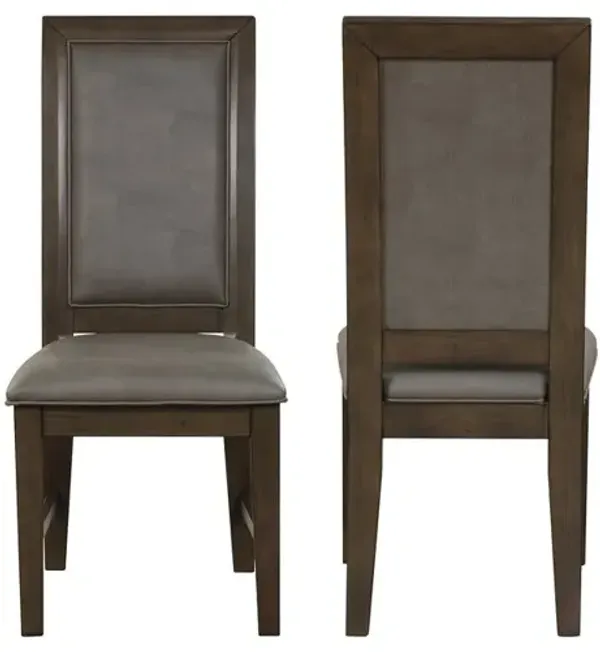 New Classic Furniture Cityscape Dining Chair-Walnut (Set of 2)