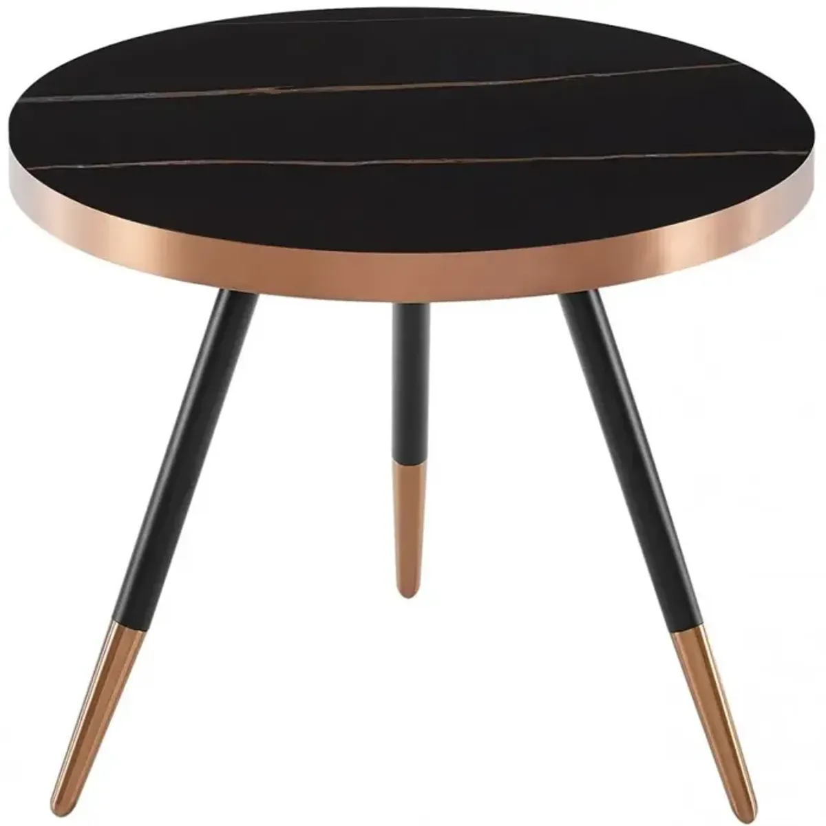 Modern Small Black and Gold Ceramic Coffee Table