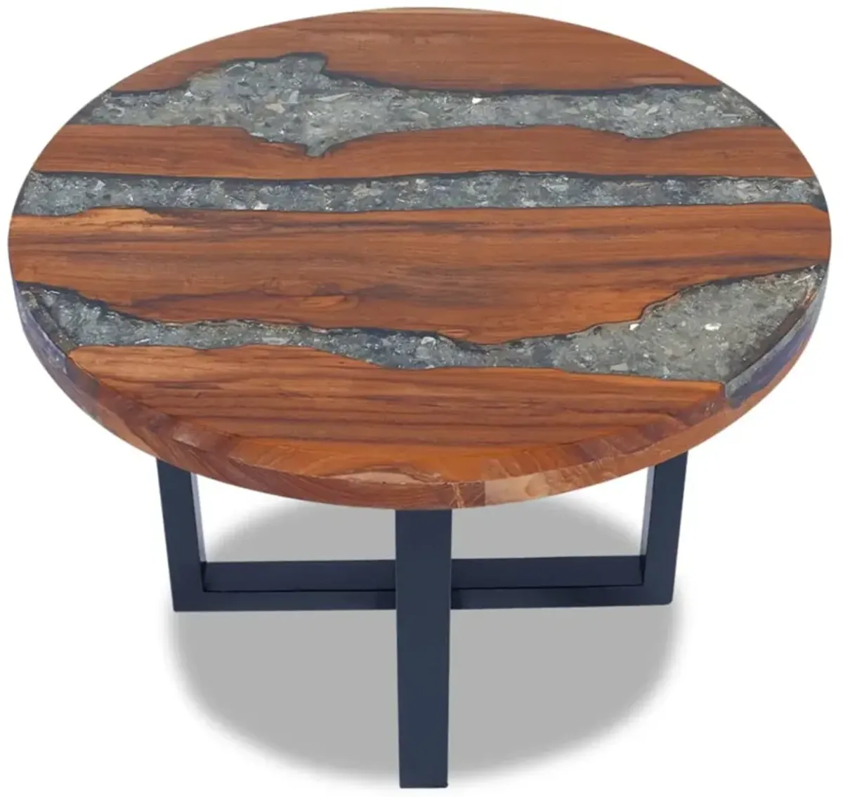 vidaXL Coffee Table Teak Resin 23.6"