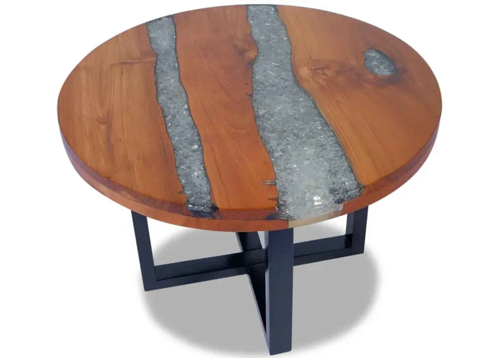 vidaXL Coffee Table Teak Resin 23.6"