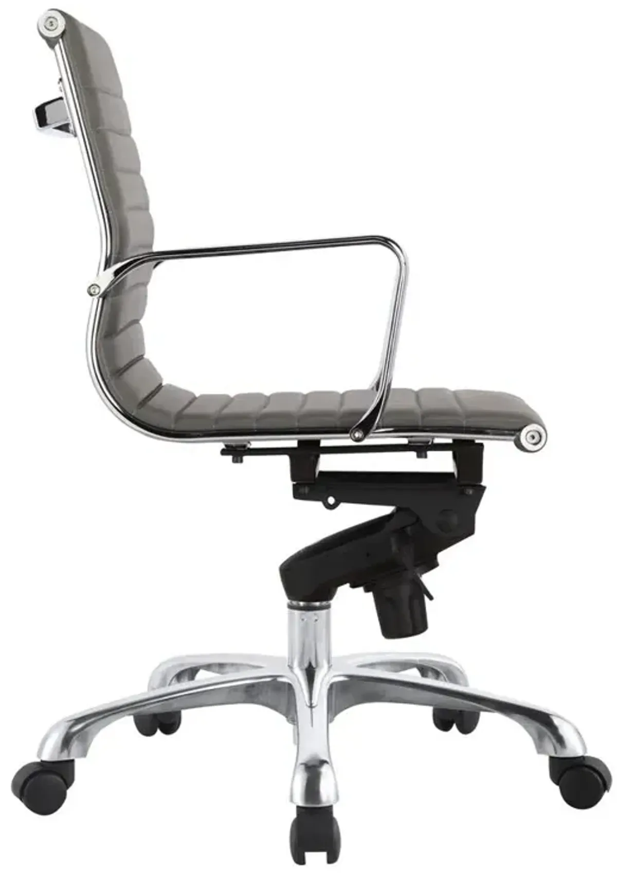 Grey Low Back Contemporary Office Chair - Omega Collection, Belen Kox