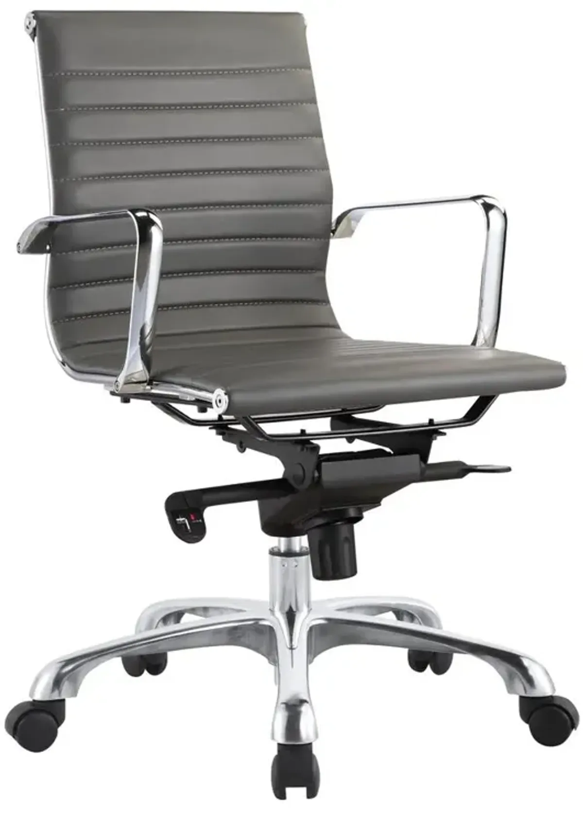 Grey Low Back Contemporary Office Chair - Omega Collection, Belen Kox