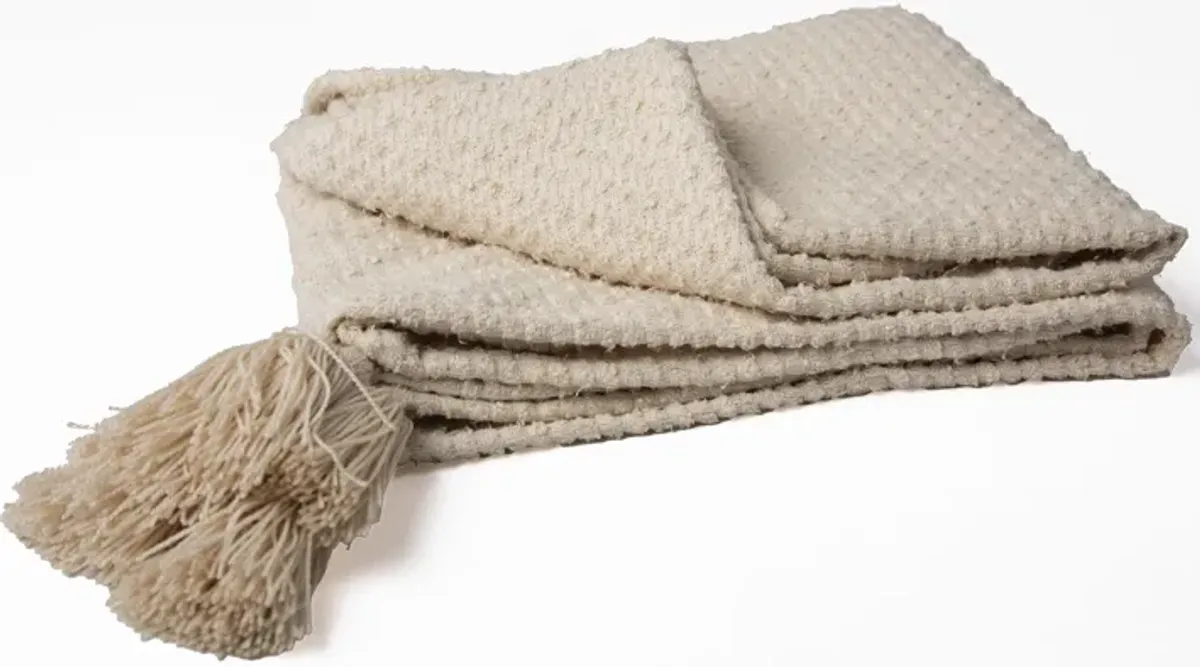 Cream 50" x 60" Throw Blanket