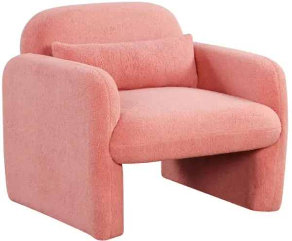 Hivvago Modern Accent Chair with Waist Pillow and Armrests for Living Room Bedroom