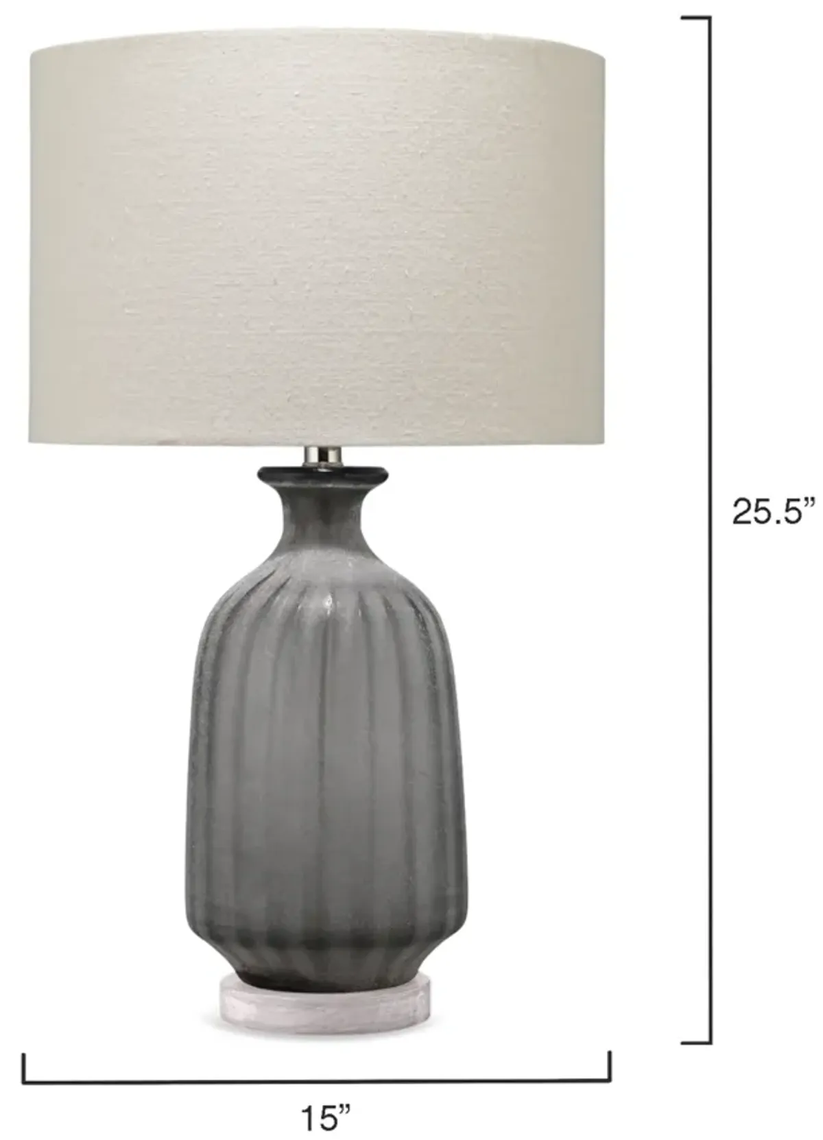 Grey Frosted Glass Table Lamp