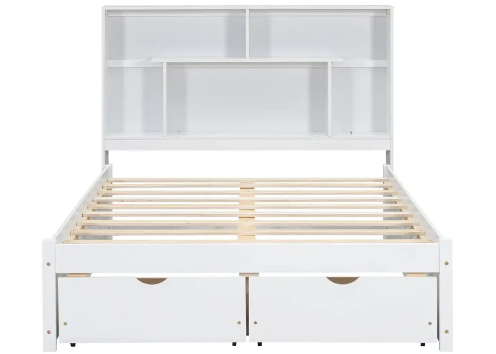 Merax Modern Platform Bed with Storage Headboard