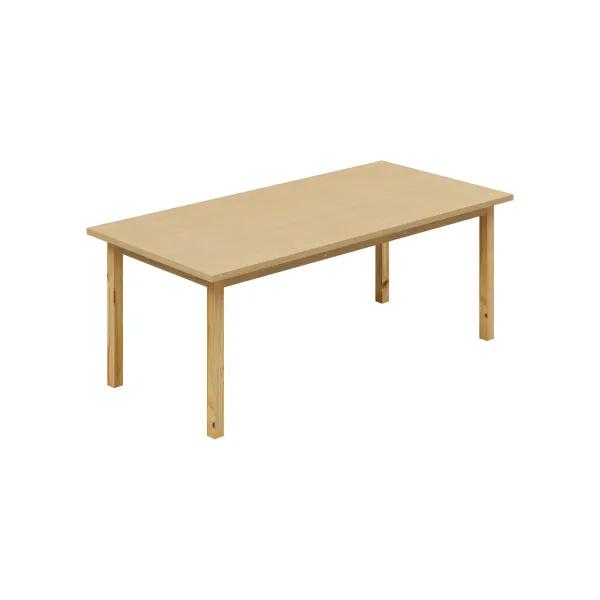 FUFU&GAGA Natural Wood Writing Desk, MDF & Rubberwood Construction (78.7" W x 29.5" H x 37.8" D), Natural Wood Finish