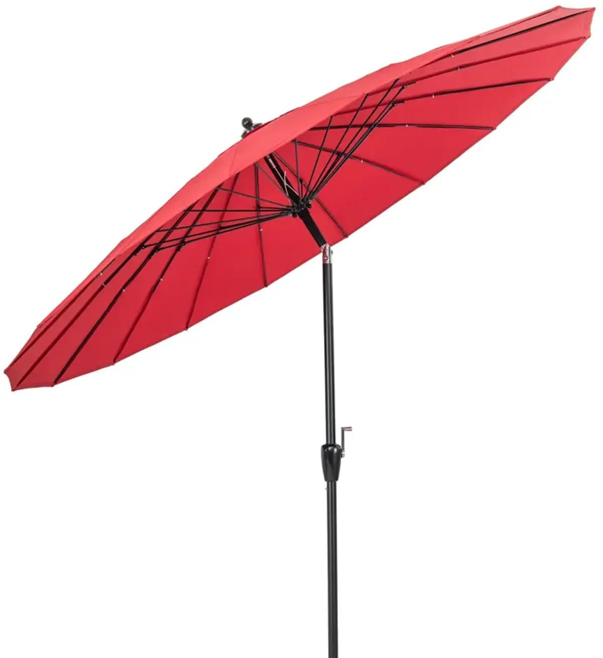 9 Feet Round Patio Umbrella with 18 Fiberglass Ribs