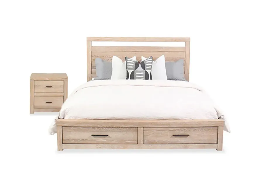 Modern Loft Queen Khaki 2-Piece Bedroom Set