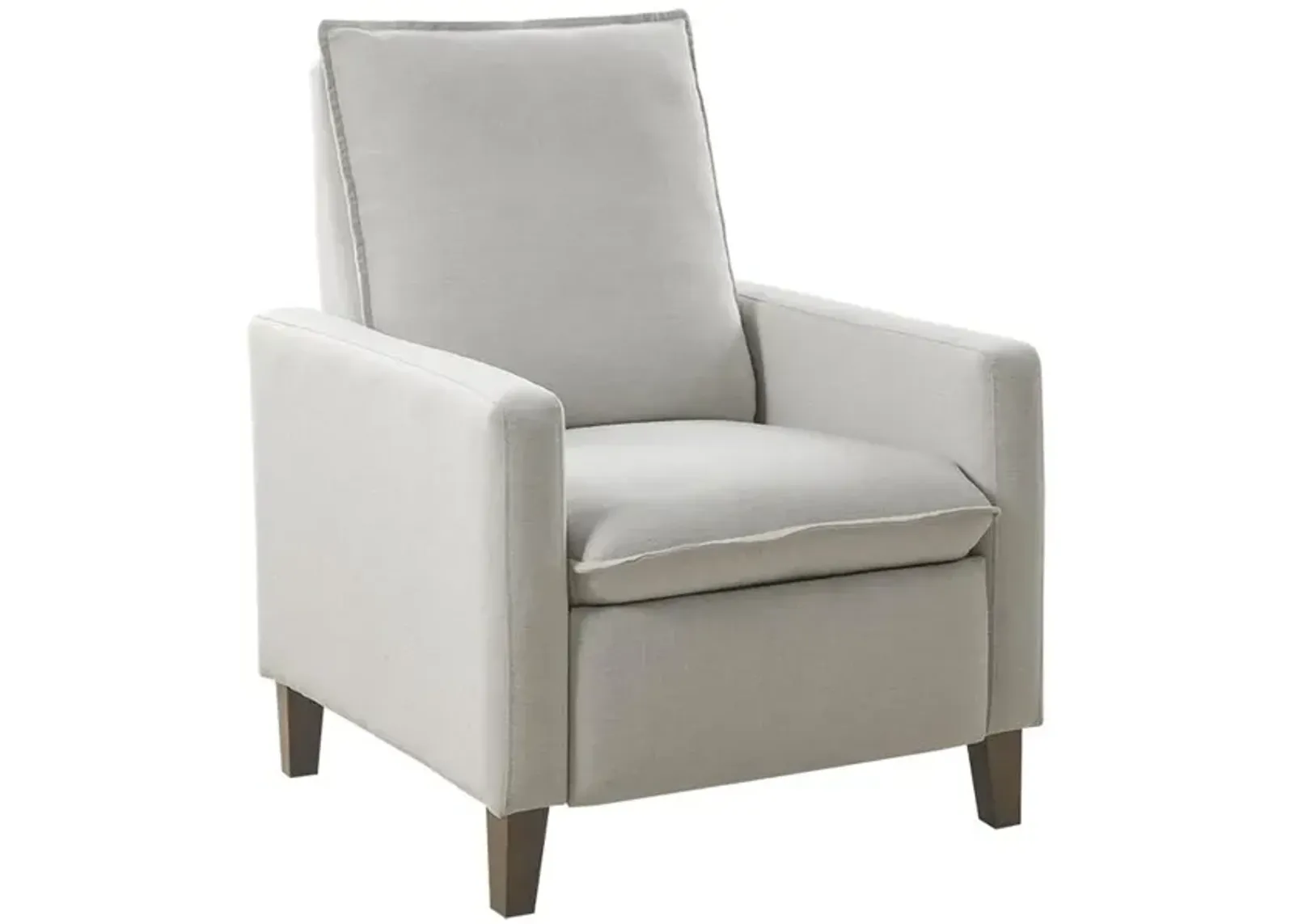 Belen Kox Upholstered Manual Push Back Recliner, Ivory, Belen Kox