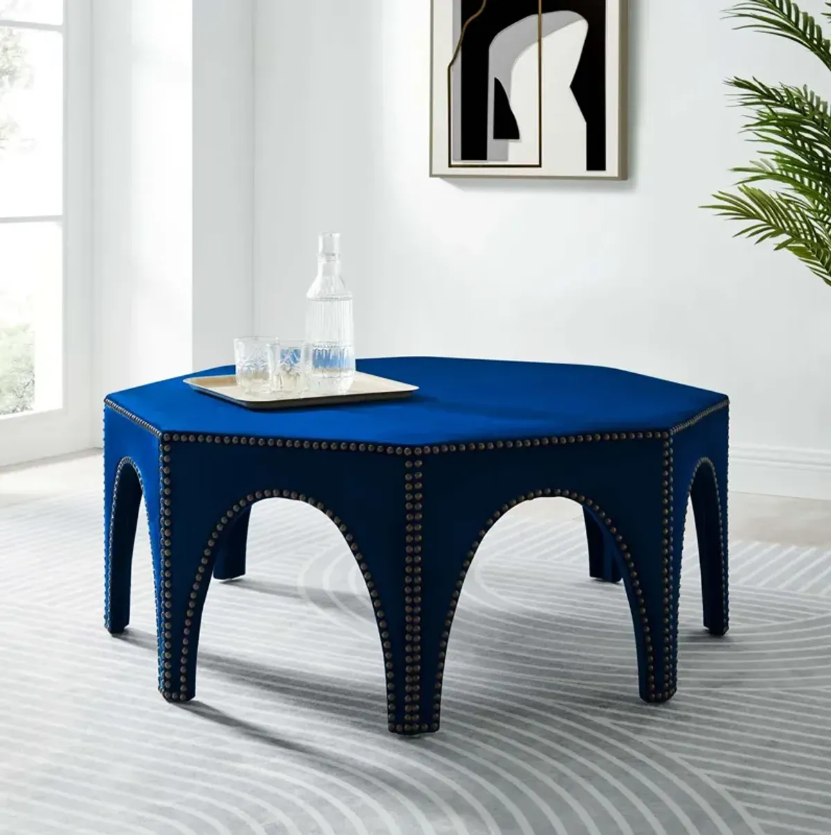 Victory Performance Velvet Ottoman