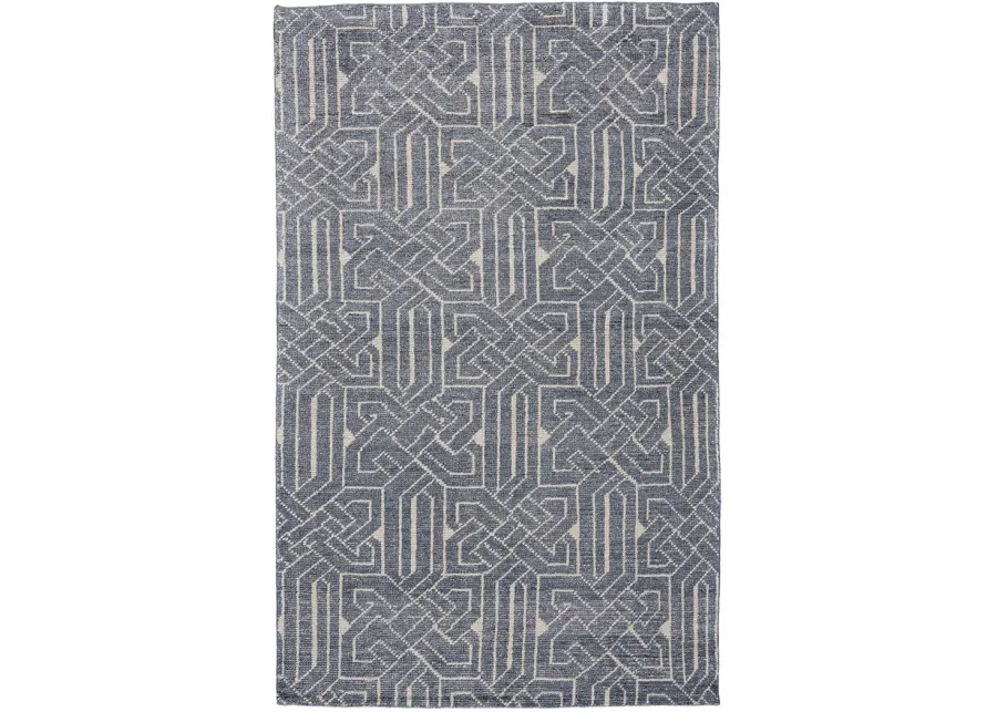 Parker I6051 5' x 8' Blue/Ivory Rug