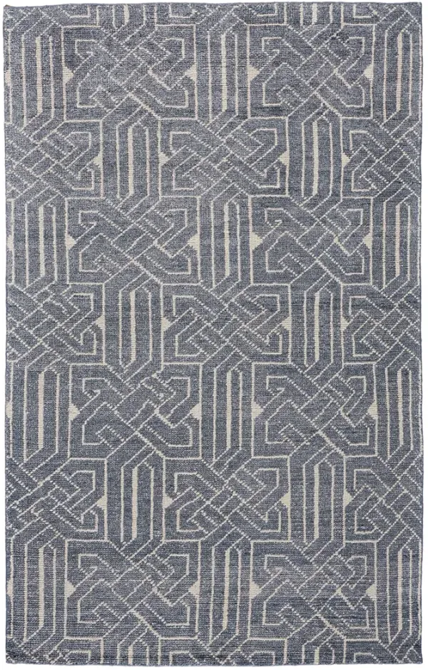 Parker I6051 5' x 8' Blue/Ivory Rug