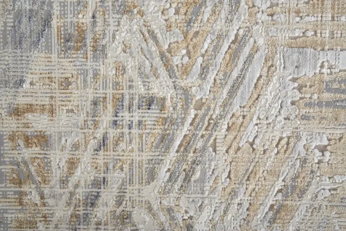 Laina 39G6F Tan/Ivory/Gray 3' x 8' Rug