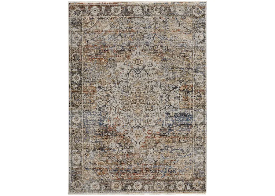 Kaia 39GMF Tan/Orange/Blue 5' x 7'9" Rug