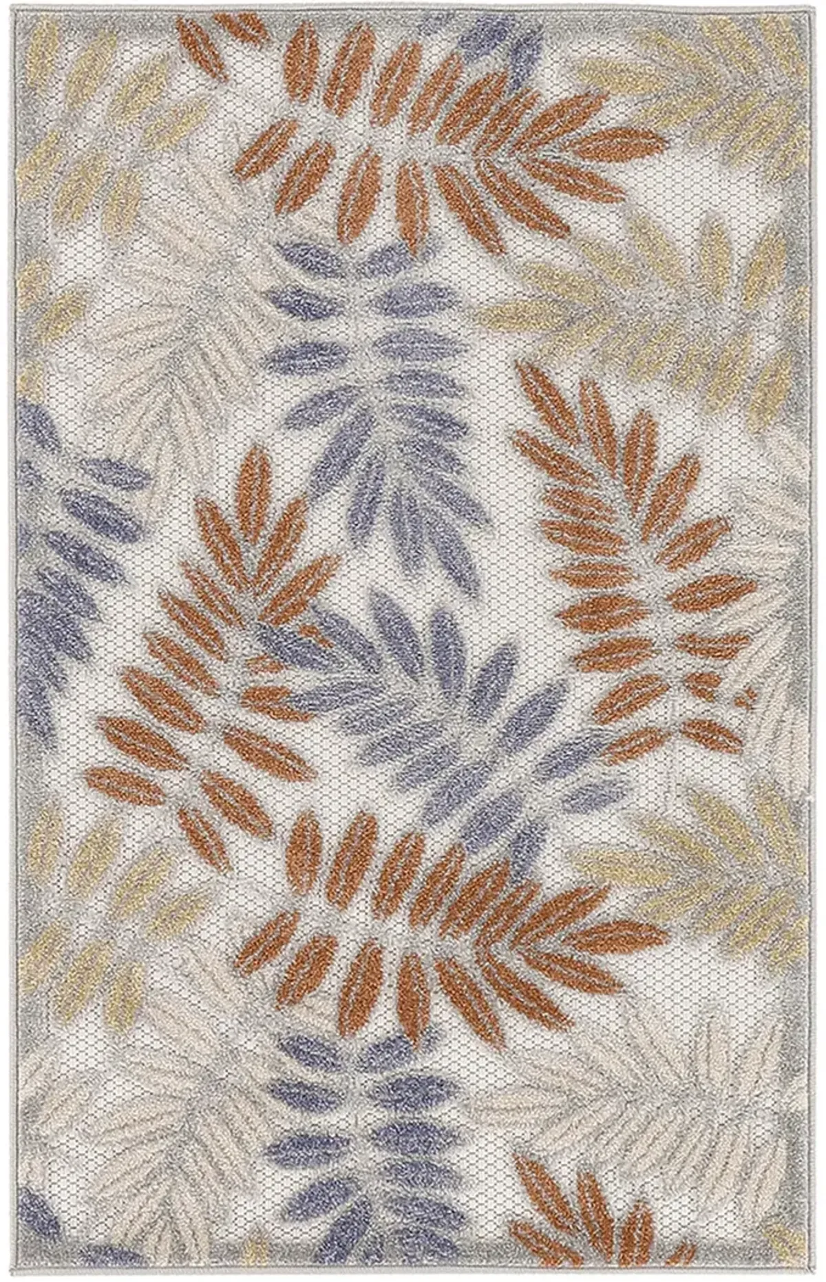Aloha ALH18 Blue/Mocha 3'6" x 5'6" Rug