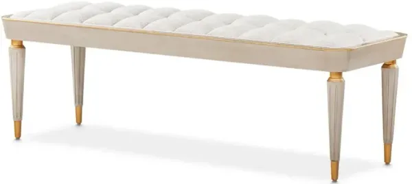 Michael Amini St. Charles Bench - Dove Gray