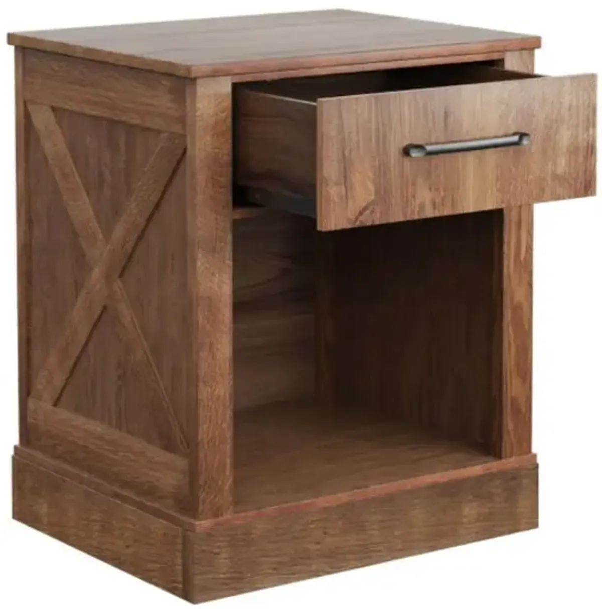 Hivvago Compact Nightstand with Drawer and  Shelf