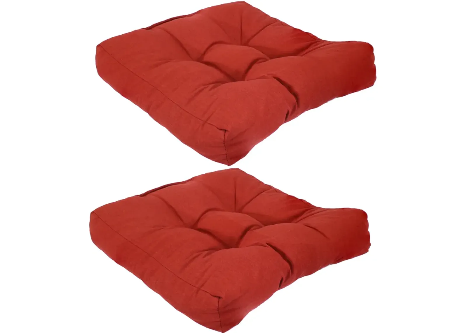 Sunnydaze Outdoor Square Olefin Tufted Seat Cushions - Set of 2