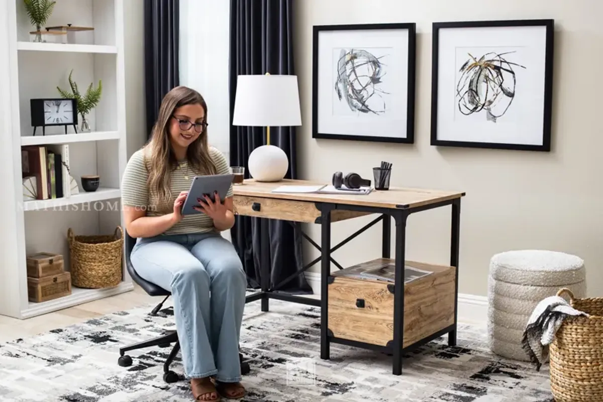 Armless Swivel Desk Chair