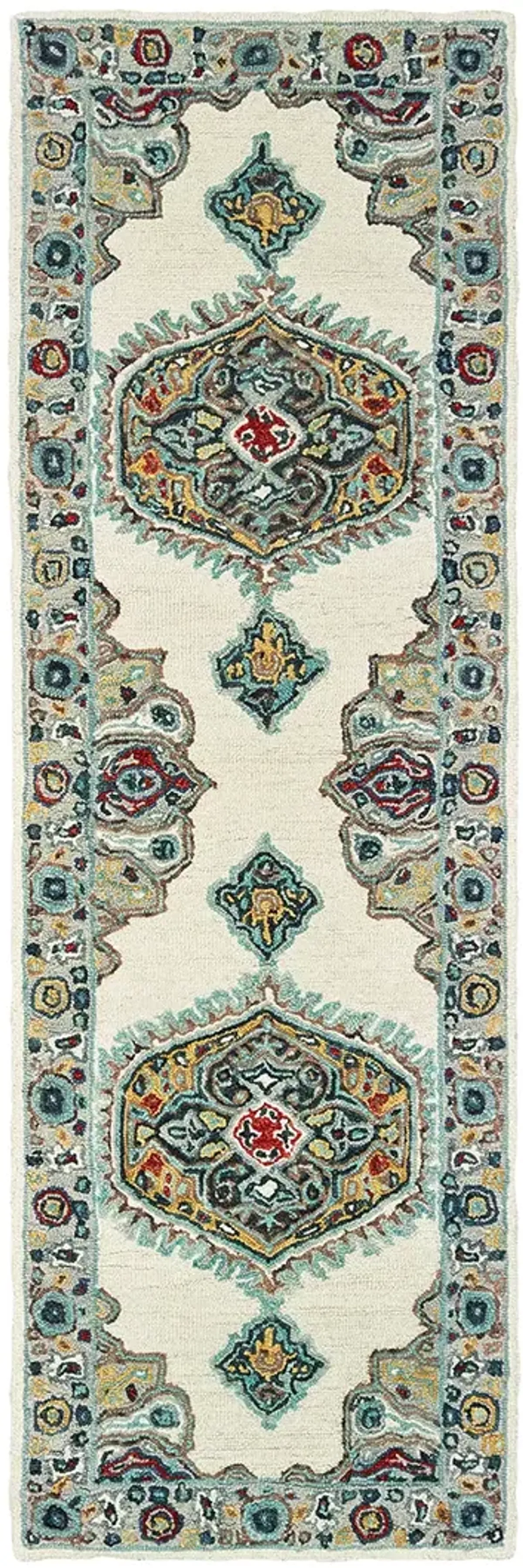 Zahra 2'6" x 8' Ivory Rug